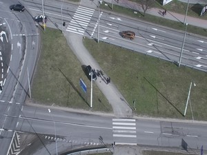 Zdjęcie przedstawiające skrzyżowanie ul. Morskiej z Obwodnicą Trójmiasta.