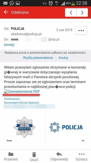 Zdjęcie poglądowe z informacją, przestrzegającą przed fałszywymi wiadomościami.