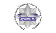 Zdjęcie przedstawiające odznakę policyjną, a na niej napis &quot;Czy wiesz, że?&quot;