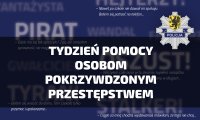 Zdjęcie przedstawiające plakat z napisem: Tydzień Pomocy Osobom Pokrzywdzonym Przestępstwem