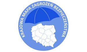 Zdjęcie przedstawiające mapę Polski i napis Krajowa Mapa Zagrożeń Bezpieczeństwa