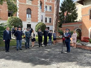 Zdjęcie przedstawiające Komendanta Głównego Policji z wizytą we Włoszech