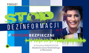 Zdjęcie poglądowe przedstawiające plakat z napisem STOP Dezinformacji