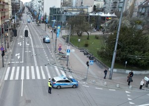 Zdjęcie przedstawiające zabezpieczenie Gdyńskiej Drogi Krzyżowej