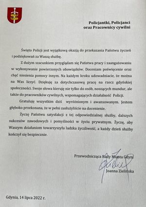 Życzenia z okazji Święta Policji