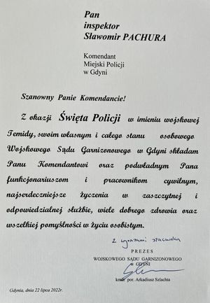 Życzenia z okazji Święta Policji