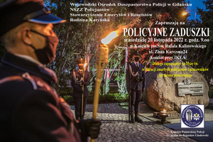 Zdjęcie poglądowe przedstawiające plakat z zaproszeniem na Policyjne Zaduszki