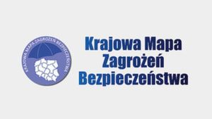 Zdjęcie poglądowe z napisem Krajowa Mapa Zagrożeń Bezpieczeństwa