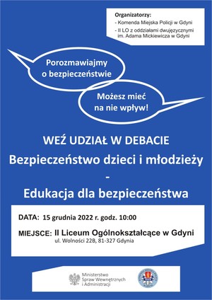 plakat - debata społeczna