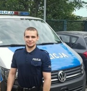 Zdjęcie przedstawiające policjanta, który otrzymał medal