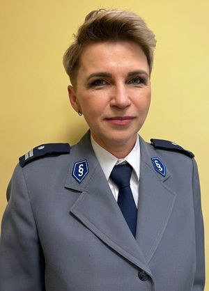 Zdjęcie przedstawiające Zastępcę Komendanta Komisariatu Policji w Gdyni - Karwinach