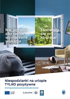 Zdjęcie przedstawiające plakat promujący Dzień Przeciwdziałania Włamaniom do Domów