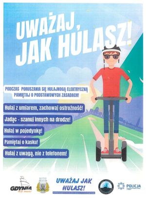 Zdjęcie przedstawiające plakat promujący akcję Uważaj jak hulasz