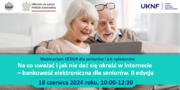 Zdjęcie przedstawiające seniorkę i seniora przed laptopem