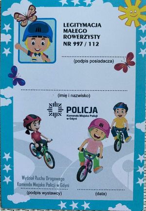 Zdjęcie przedstawiające legitymację Małego Policjanta