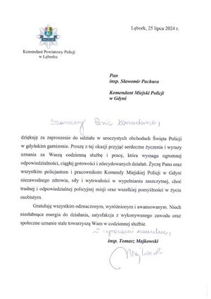 Zdjęcie przedstawiające podziękowania za współpracę