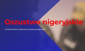 Zdjęcie poglądowe, przedstawiające plakat z napisem Oszustwo Nigeryjskie