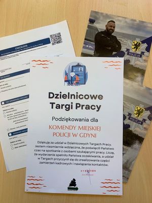 Zdjęcie przedstawiające podziękowania od organizatora targów