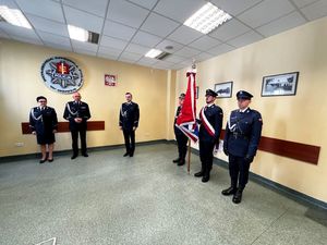 Zdjęcie przedstawiające uroczystość oficjalnego objęcia funkcji Komendanta Miejskiego Policji w Gdyni.