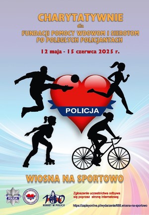 Zdjęcie przedstawiające plakat, dotyczący akcji charytatywnej Wiosna na sportowo.