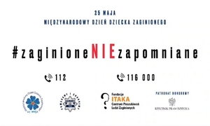 Zdjęcie przedstawiające plakat z napisem ZaginioneNIEzapomniane