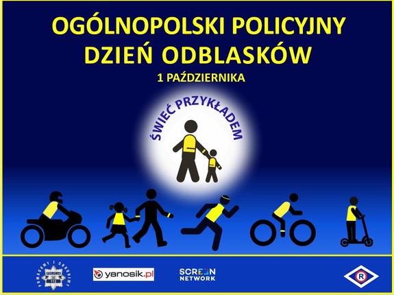 Zdjęcie do kampanii promującej noszenie odblasków.
