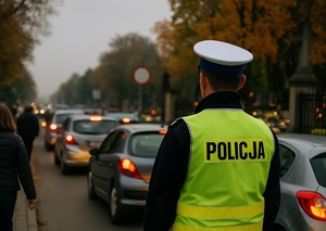 zdjęcie przedstawia policjanta wygenerowanego przez sztuczną inteligencję.
