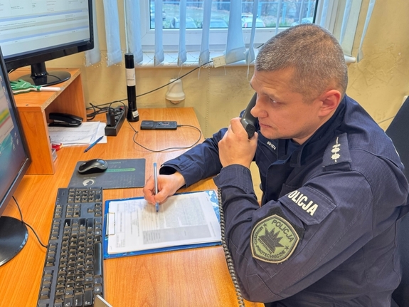 Dyżurny podczas pracy