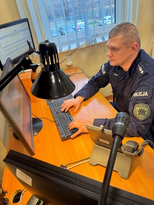 Dyżurny podczas pracy