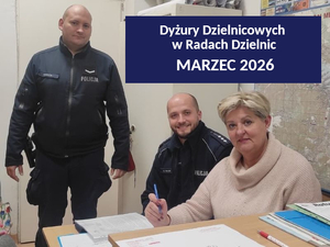 Dzielnicowi w Radzie Dzielnicy na jednym z dyżurów