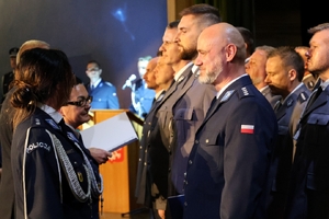 Policjanci z Gdyni i Sopotu obchodzili swoje święto w Sali Widowiskowej Klubu 3 Flotylli Okrętów w Gdyni.